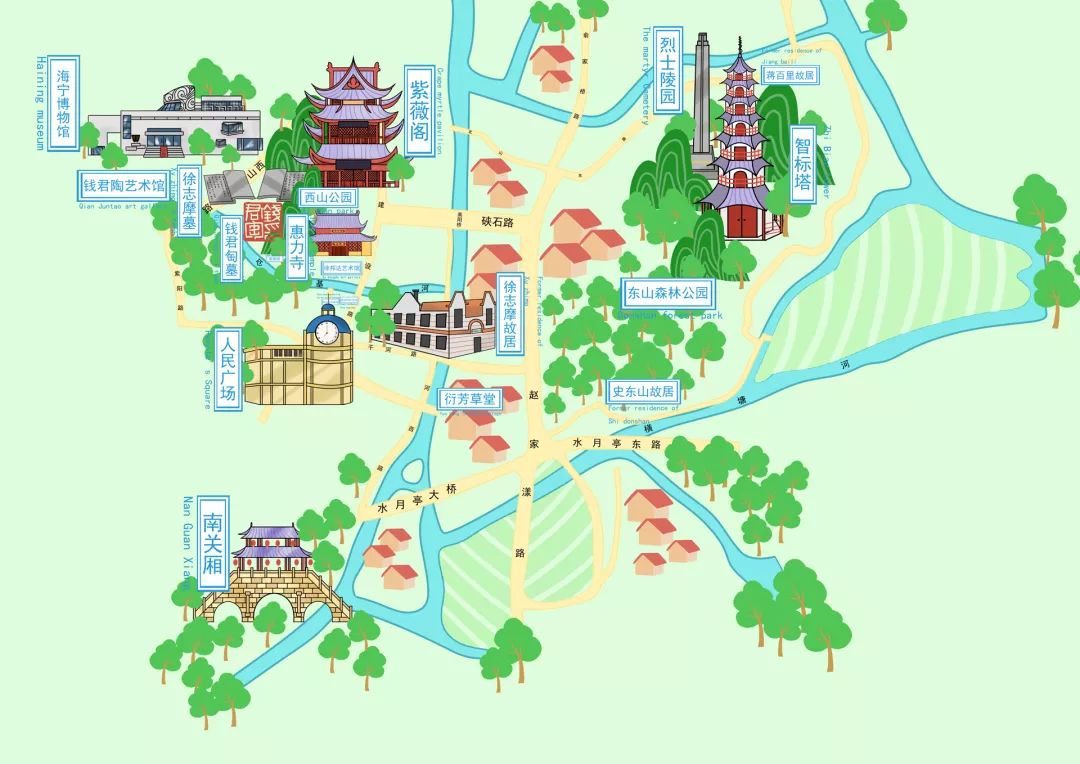 海南智能语音手绘导览地图系统